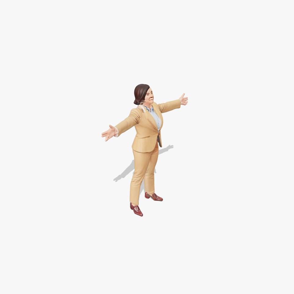 Businesswoman Model Pack with Arms Open Gesture